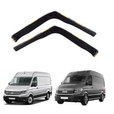 Vw Crafter 2017 On / Man Tge 2017 On Stx Wind Deflectors 2pcs Set - Internal Fit - Dark Smoke